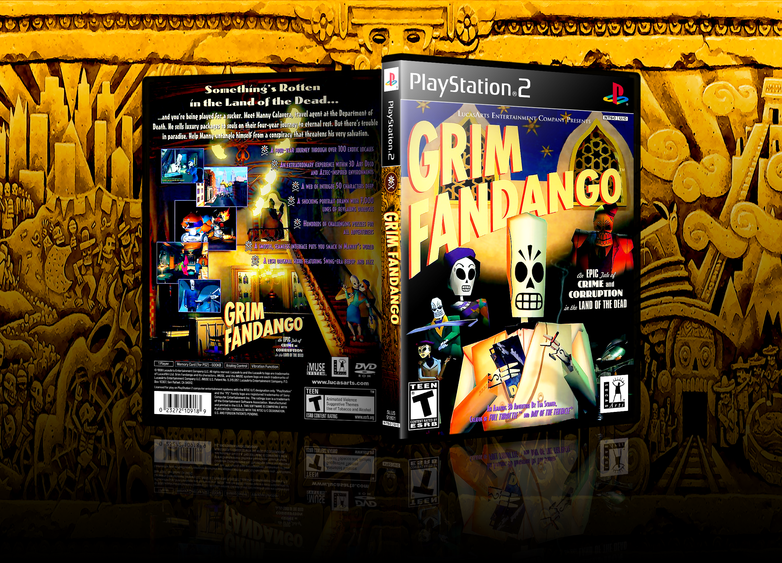 Grim Fandango (US) / Обложка для кейса PS2